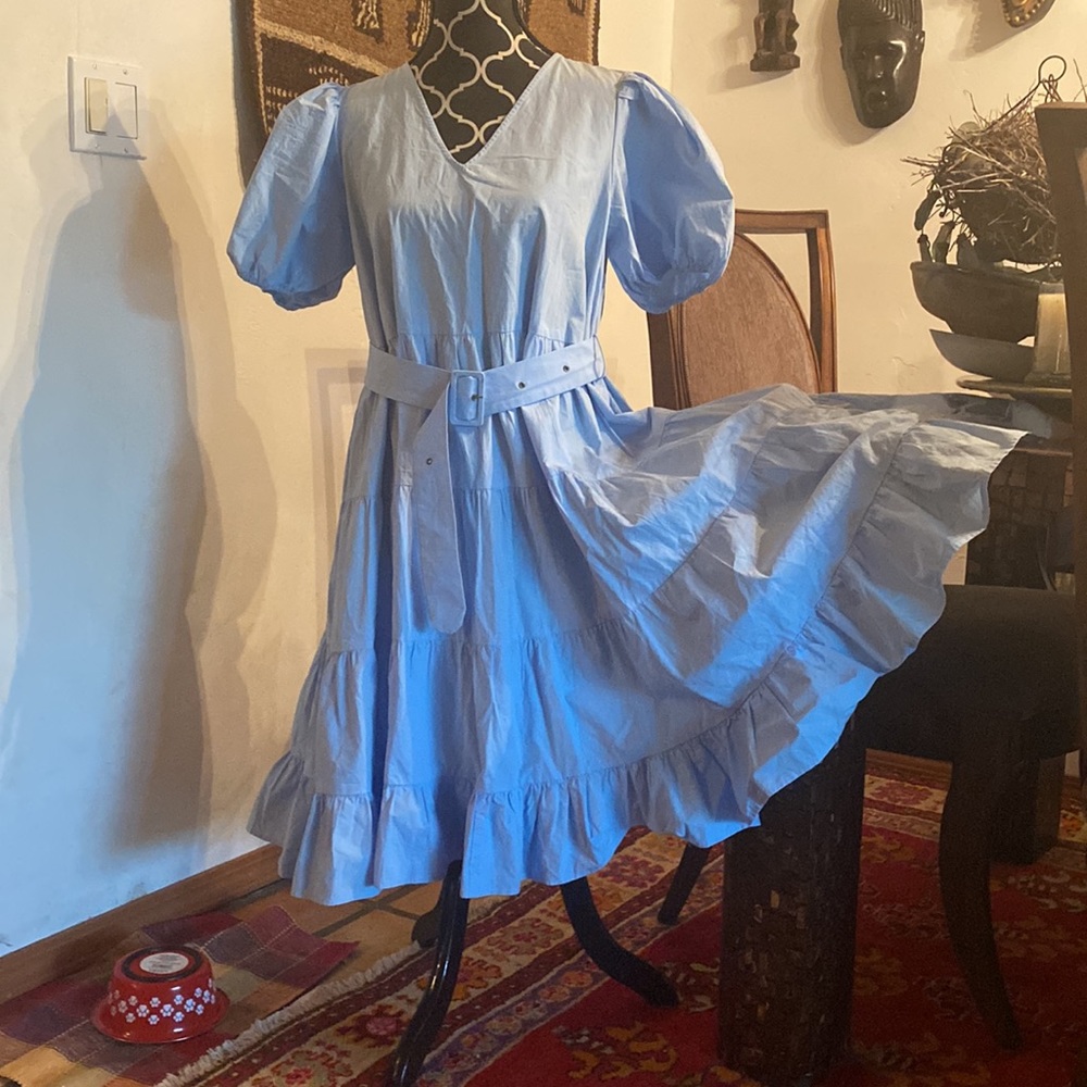 SALE !!  VERO MODA Placid Blue Volume Dress! Size M